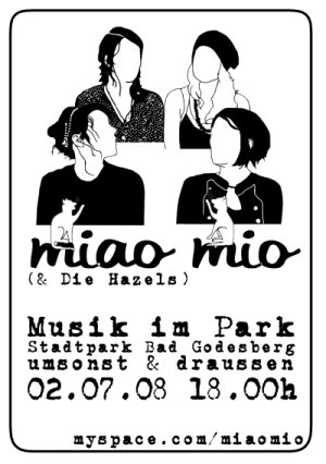 Miao Mio am 02.07.08 18 Uhr im Stadtpark Godesberg - umsonst und draussen!